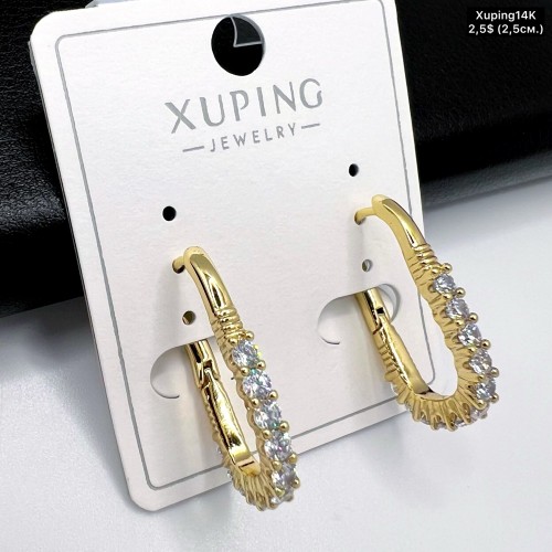 Сережки Xuping14К 10358 (2,5 см.)